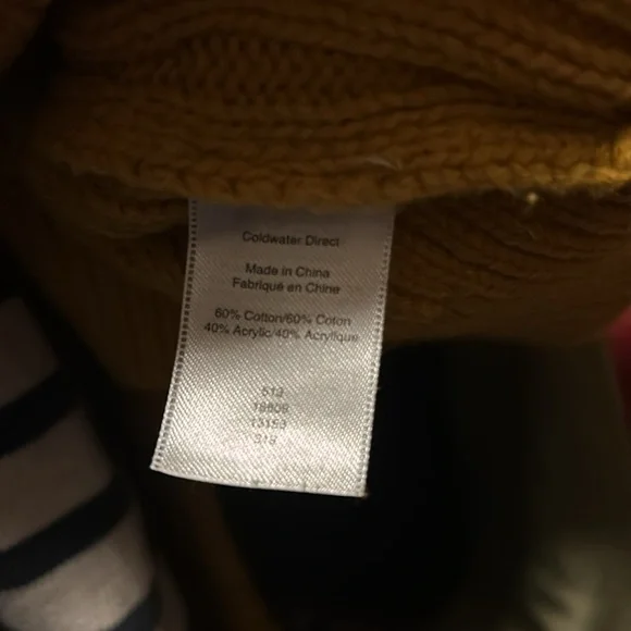 Coldwater Creek Fall yellow cable knit sweater Large - Picture 5 of 5